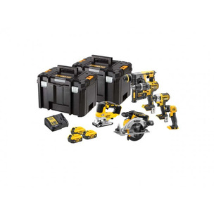 DeWalt DCK690P3T 6 Piece 18V Brushless Power Tool Kit, 3x 5.0Ah Batteries, Charger & Case