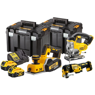DeWalt DCK386P2T 18V XR 3 Piece Power Tool Kit With 2 x 5.0Ah Batteries, Charger & Tool Boxes