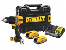 DeWalt DCD805E2T-GB 18V XR Brushless G3 Hammer Drill Driver Kit 2 x Compact Powerstack Batteries