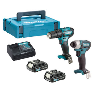 Makita CLX228AJ 2 Piece 12V CXT Power Tool Kit, 2x 2.0Ah Batteries, Charger & Case