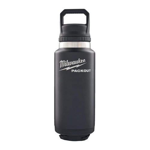 Milwaukee 49324934678 Packout Thermos Bottle with Chug Lid, Black 1065ml